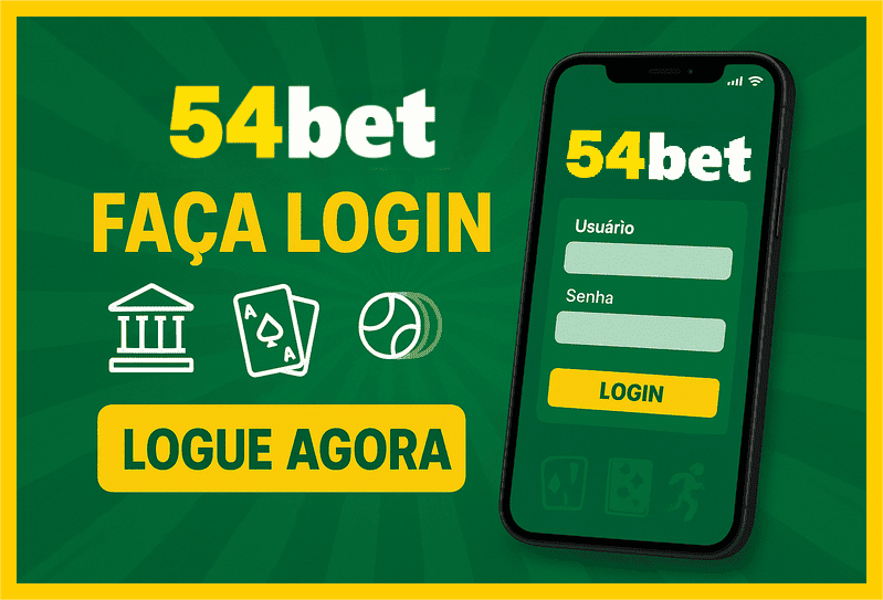Imagem destacando login seguro na 54BET para novos usuários